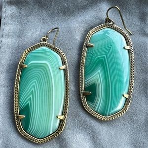 Kendra Scott Green Banded Agate Danielle